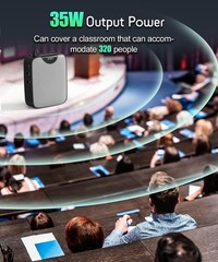 35W Power Voice Amplifier with Bluetooth Wireless Lavalier Microphone, Portab…