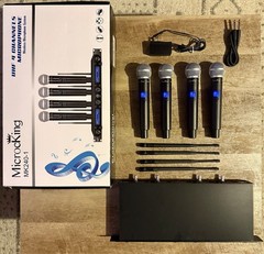 MicroKing | Wireless 4-Microphone Fixed Frequency System | 400ft Range | MK240-1