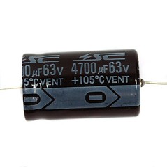 5pc Electrolytic Capacitor GHA 4700uF 63V 105℃ 2000hrs φ25x42mm Axial RoHS SC