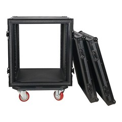Sound Town Shock Mount 12U Plywood Rack Case w/ 21″ Depth-Black (STRC-SPB12UW)