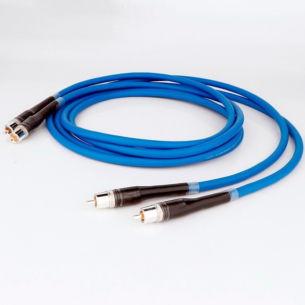 Preffair Clear Light HiFi Audio RCA Interconnect Cable With Silver Plated Plug