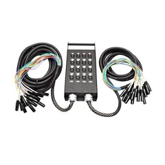 Seismic Audio – New 16 Channel XLR Send 15′ x 30′ Trunks – 16 Channel, White