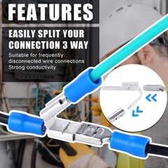 Tellegloww 25 Pcs Double Piggyback Spade Connectors Electrical Male…