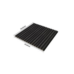 8 PCS Matte Black – Acoustic Panels & Wooden Strip Acoustic Boards