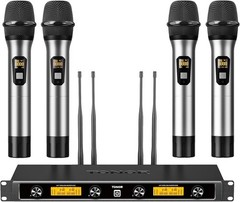 Professional Wireless Microphone System, 4 Handheld Mics