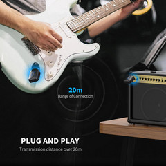 5.8G Wireless Guitar System Upgraded with Charging Box, Wireless Guitar Transmit