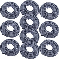 10 XLR shielded balanced patch cords powered speaker cable wire 25 ft foot feet