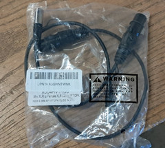 Elecan 3-Pin Mini XLR Male to XLR Female Adapter Cable (1 ft, 2-Pack)