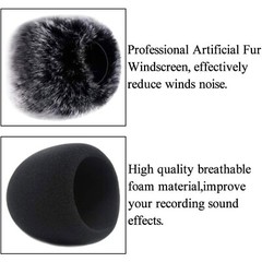Microphone Furry Windscreen Muff Wind Cover With Foam Windscreen for Blue Yeti