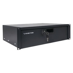 Sound Town 19-inch 3U Locking Rack Drawer, with Protection Foam (STRD-3D)