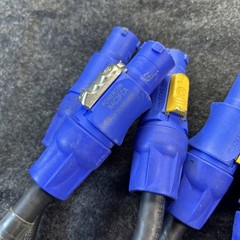Lex A5025 Adapter Neutrik Powercon True1 Male to Blue power cable 1 ft Lot Of 5
