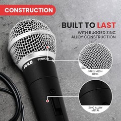Pyle Professional Dynamic Vocal Microphone – Moving Coil Dynamic Cardioid Unidir