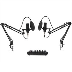 Professional Podcast Equipment Bundle Microphone Live Sound Card Audio Condenser