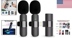 Omnidirectional Wireless Microphone for Streaming – 2-Pack for YouTube & TikTok