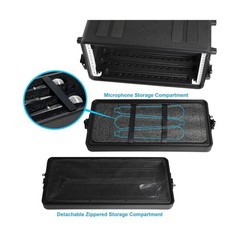 Diandian 4U Rack Case Shallow 12″ Depth, 19″ Rackmount Flight Case, Watertigh…