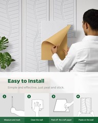 Acoustic Panels for Walls, Ceilings & Doors, 6 Pack Self-Adhesive Sound Absorbin