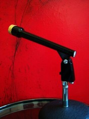 Vintage 1960s Calectro Q4-154 Dynamic microphone w cable Olson Lafayette # 2