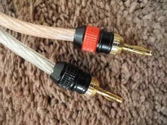 STRAIGHT 8, 10′ 8GA PR SPEAKER CABLES 742 STRAND OFC PER CONDUCTOR WITH BANANAS