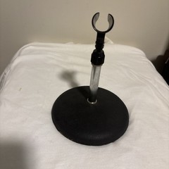 VTG Desktop Cast Iron Microphone Stand 6″×7″ Mic Clip RADIO MUSICAL **Taiwan
