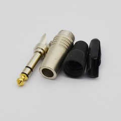 6.35 mm (1/4 in) Jack Male 1/4 inch stereo Plug Nickel Contacts Shell