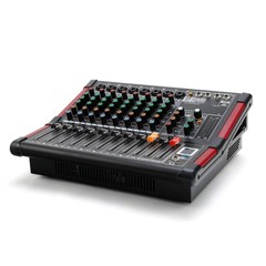 8 Channel Amplifier Power Mixer Bluetooth TRS Audio Mixing w/ USB Slot 16DSP New