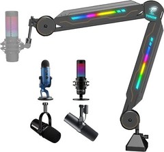 RGB Boom Arm, Adjustable Mic Stand with RGB Light for Hyperx Quadcast/B…