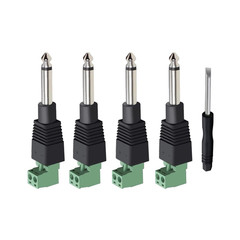 1/4 Jack 4Pcs Solderless Inch Audio Jack TS Male Mono Quarter Inch…