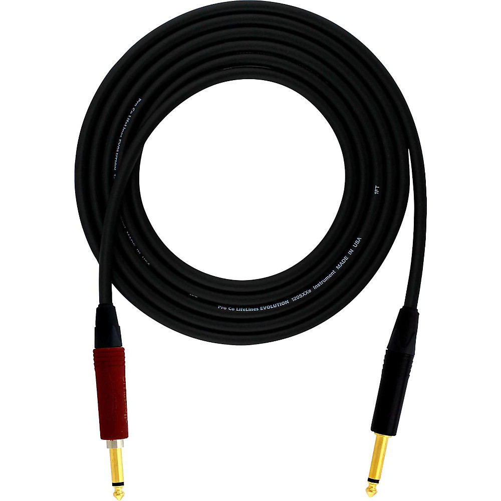 Pro Co Evolution StudioStage Silent Straight Straight Instrument Cable 50 FT