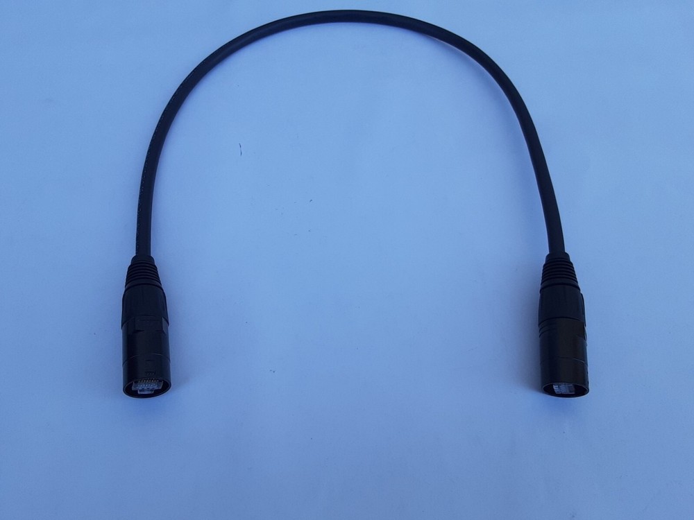 1 FT PRO CAT6 Tactical Shielded w/Neutrik Ethercon RJ45 Digital Audio Cable