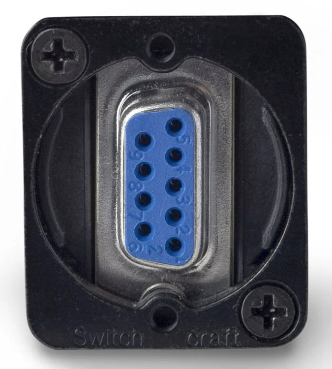 Switchcraft EHDB9FFB 9-pin D-Sub EH Series Panel Mount Connector, Female
