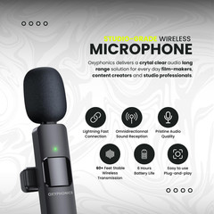Oxyphonics – 3 in 1 Wireless Lavalier Microphone System for iPhone & Android