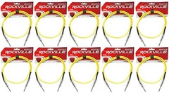 10 Rockville RCGT3.0Y 3′ 1/4″ TS to 1/4“ TS Guitar/Instrument Cable