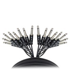 Prox 8 Channel Audio Stage Studio Snake TS 1/4″ Male to TS 1/4″ Male 10 ft