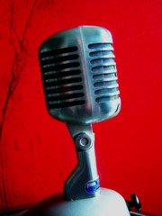 Vintage 1956 Shure 55S dynamic cardioid microphone w S-36 stand Elvis prop