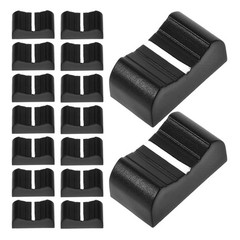 20Pcs Reusable Black Plastic Fader Caps for Audio Mixer Slider Controls