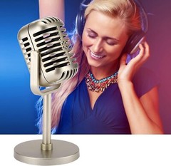 Microphone Vintage Look Old Style Dynamic Vocal Classic Retro Studio Stage Voice