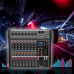 8 Channel Professional Digital Bluetooth Live Studio Audio Mixer Power Mixing