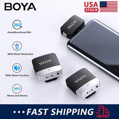 BOYA BY-M1V Wireless Lapel Microphone USB Type C / Lightning / 3.5mm Audio Jack