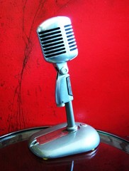 Vintage 1960s Shure 55S dynamic cardioid microphone w Atlas stand 55 DISPLAY # 2