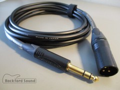 Canare L-4E6S Star Quad | 10 FT | Gold Male XLR to TRS Balanced Interconnect
