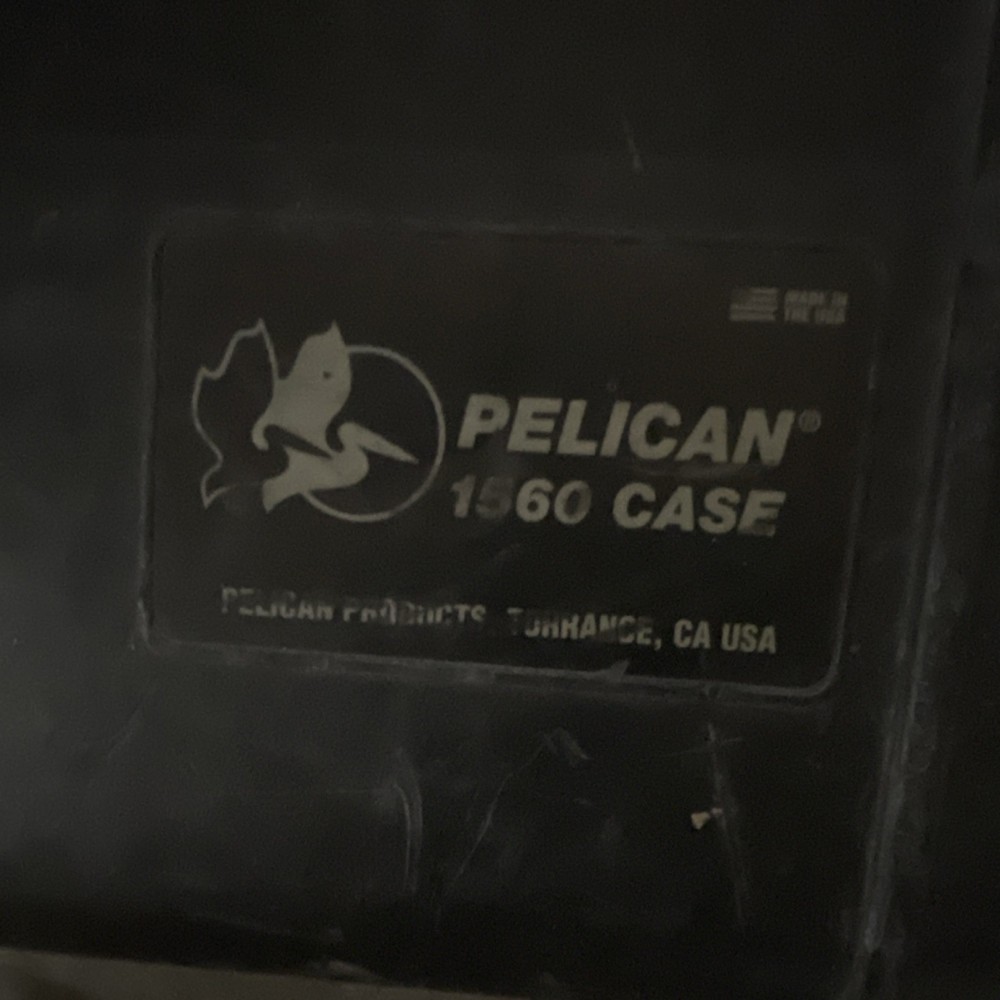 Pelican 1560 Case Black Plastic Hard Carry Handle Protective Case