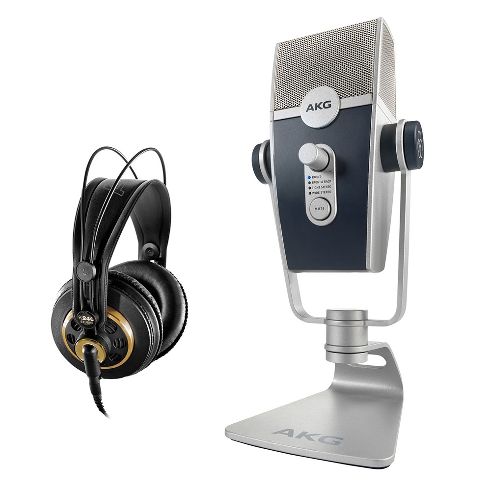AKG Lyra Multipattern USB Condenser Microphone w/ AKG K 240 Headphone