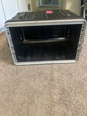 SKB Black Plastic Hard Rack Case w/ Rack Rails, Fits Rack Gear