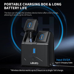 5.8G Wireless Guitar System Upgraded with Charging Box, Wireless Guitar Transmit