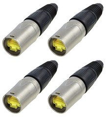 Neutrik NE8MX-1 Ethercon Cable Connector Nickel Housing (4 Pack)