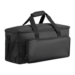 Uimoso Rolling DJ Cable Bag with Wheels, Padded Design, 6 Adjustable Dividers