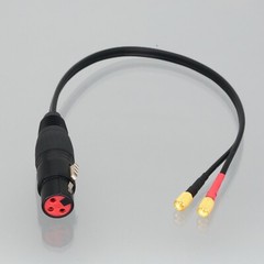 Balanced XLR Jack 3Pin to +/- Hot/Cold Dual Microdot 1FT MIC Preamplifier cable