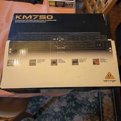 BEHRINGER KM750 Rack Mount Amp W. ATR SKU#2046313 Open Box, Unused. 400 Watts ×2