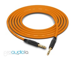 Canare Quad Cable L-4E6S | Neutrik Gold 1/4″ TRS | Orange 35 Feet | 35 Ft. | 35′