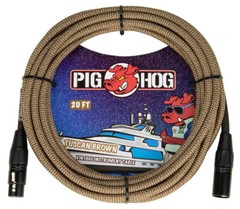 Pig Hog 20ft XLR Cable „Tuscan Brown“ Woven
